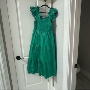 CROSBY by Mollie Burch Emerald Green Ruffle Dress